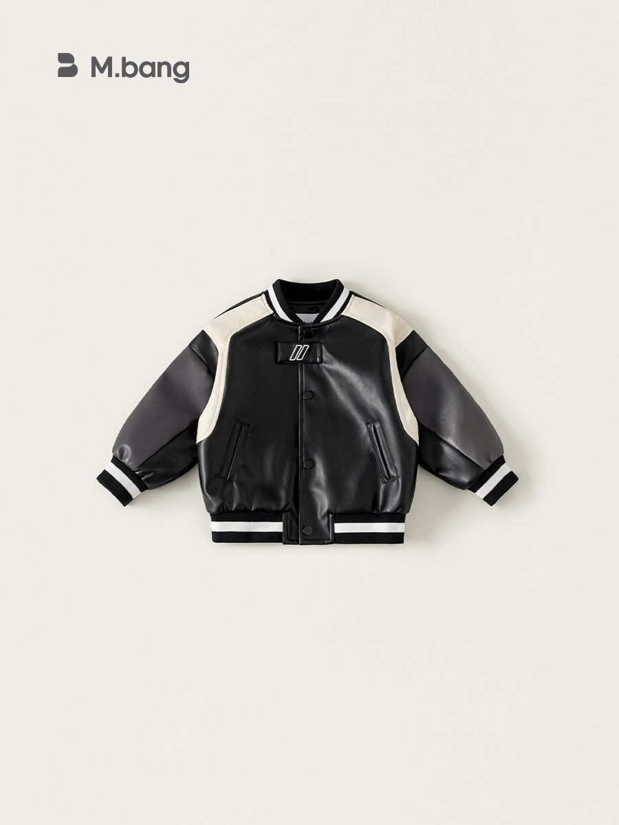 Ropa infantil Youbao, estilo urbano, chaquetas de primavera y otoño para niños, ropa de bebé, chaquetas de motociclista, chaquetas de cuero para niños, chaquetas para niñas image 3