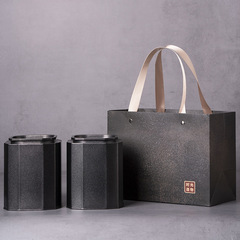 New style tea canister iron can full version half pound one pound packing black tea green tea square tian kou tie iron box tea packaging box