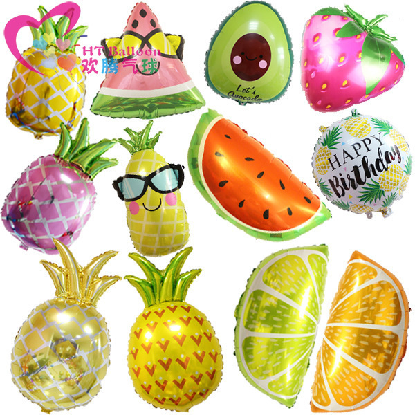Fruit balloon summer party holiday decoration Pineapple Watermelon Fruit balloon wholesale jubilant balloon manufacturer in stock