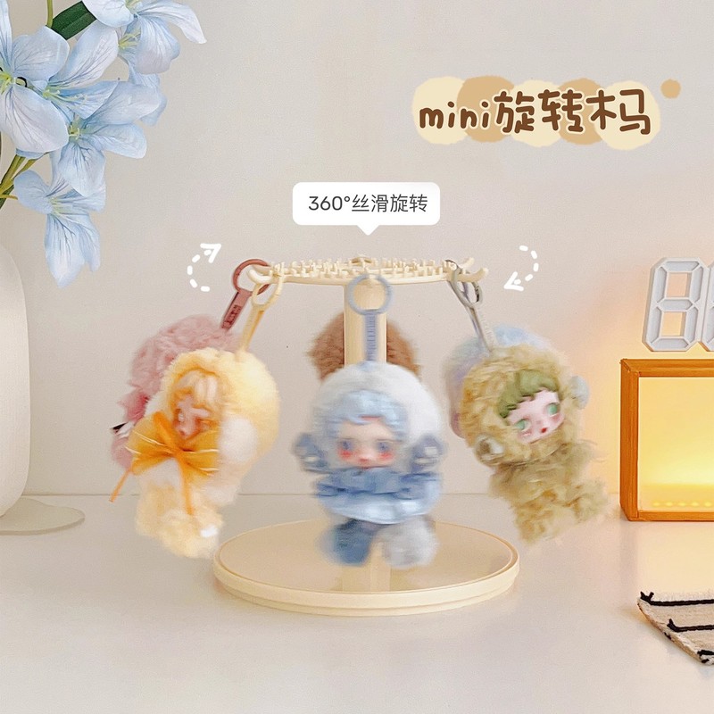光织园挂件展示盒子透明亚克力盲盒收纳展示架旋转娃娃手办展示柜|undefined