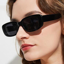 2021新款小框ins欧美潮流太阳镜女跨境外贸方形墨镜炫彩街拍眼镜