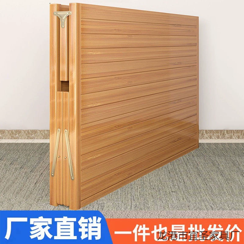 Бамбуковая кровать, простыни, аренда комнаты, двуспальная простая бытовая кровать для взрослых, складная кровать, бамбуковая кровать с твердой доской