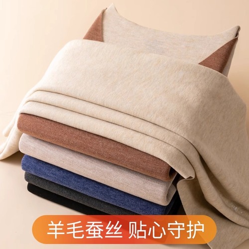 Men's seamless heating vest made of 280g wool silk velvet, autumn and winter base layer shirt, warm backless vest