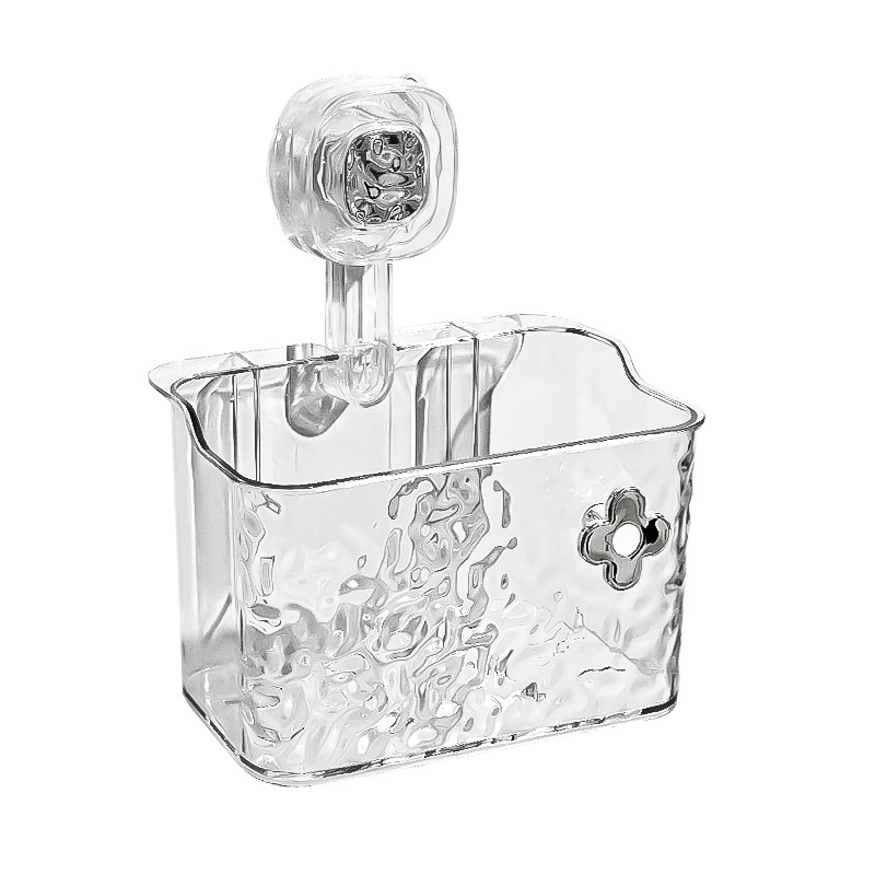 Ventosa toalla de lavado de cara desechada caja de almacenamiento inodoro montado en la pared lavabo de baño toalla de limpieza de cara estante multifuncional