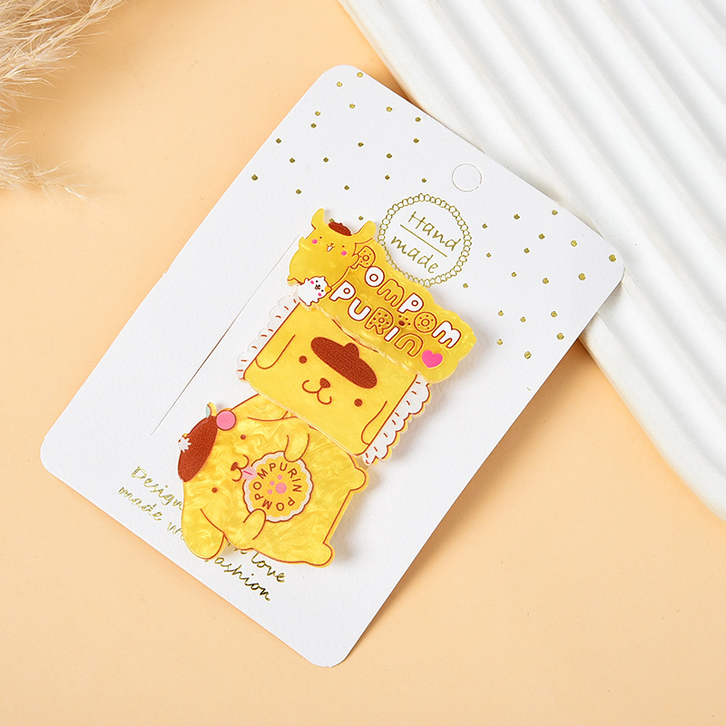 Sanrio nuevo estilo horquilla para niños lindo clip de flequillo de cabello roto de tres piezas clip de pico de pato de dibujos animados accesorios para el cabello de niña image 7