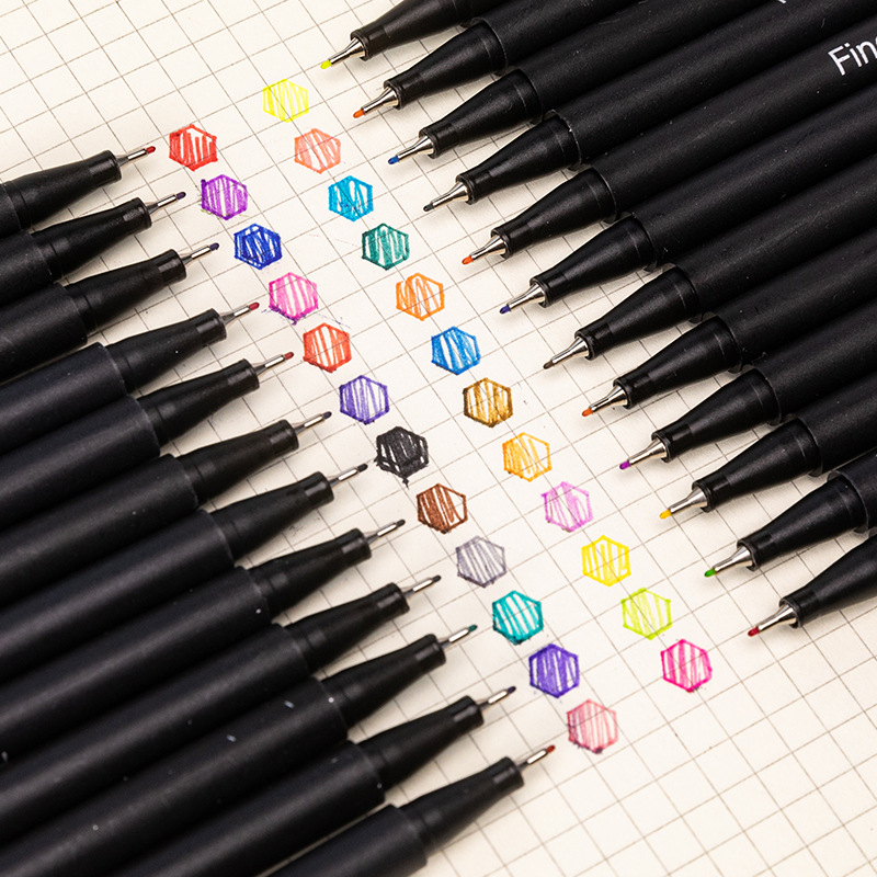 Cross-border needle pen art line drawing drawing pen CD bag suit waterproof quick-drying Gouline pen fineliner pen