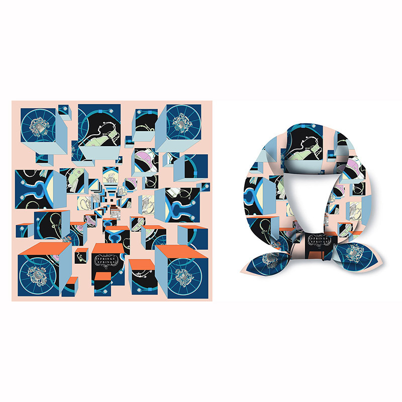 53cm bufandas mujeres moda verano Joker decorativo Cuello pequeño bufanda de pelo con bufanda delgada