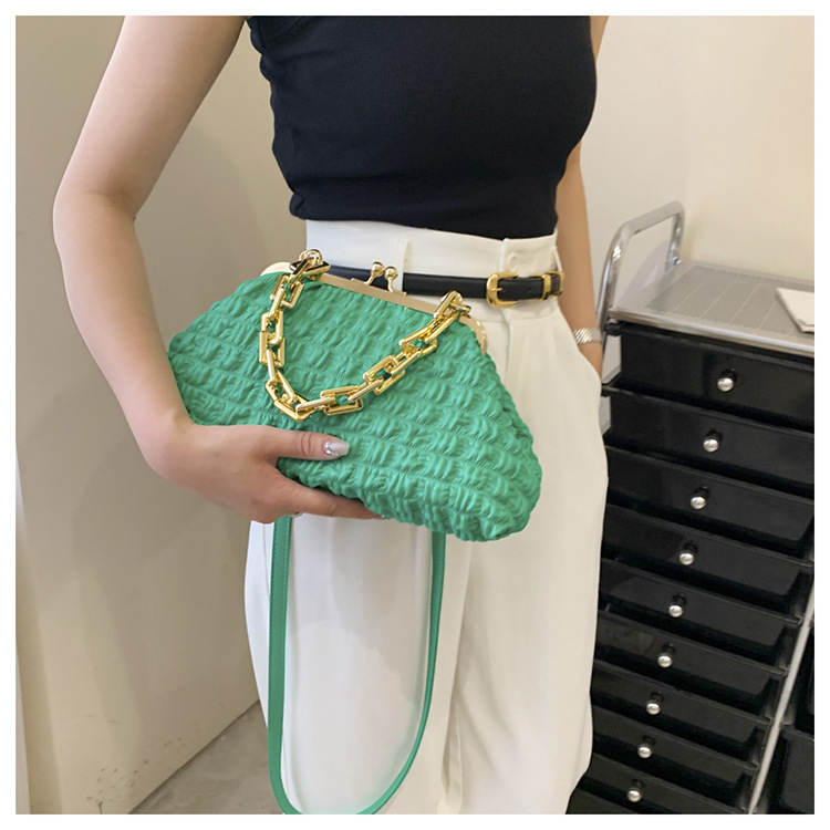 New texture pleated 2023 hot style fashionable and versatile women's shoulder handbag high-quality texture exquisite crossbody bag_voghion.com
