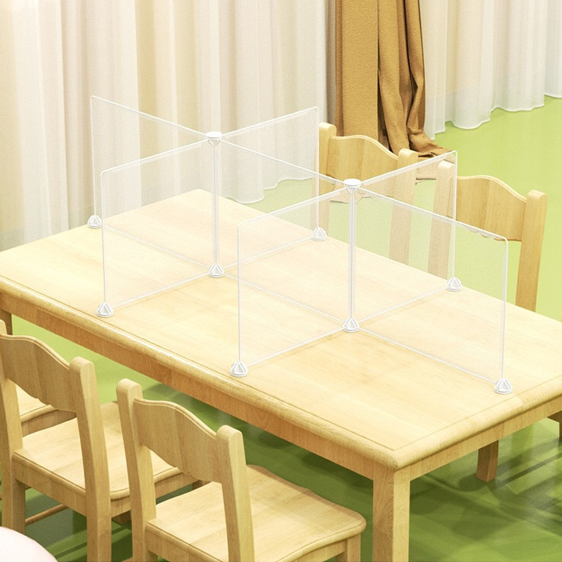Comedor partición comedor escritorio estudiante comedor partición transparente anti-espuma deflector cantina comedor prevención de epidemias tablero de aislamiento image 3