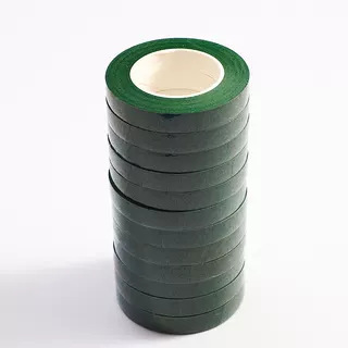 Siete colores cordier base floral cinta adhesiva verde cinta adhesiva sin rastro papel verde flores hechas a mano DIY material de decoración coche de boda