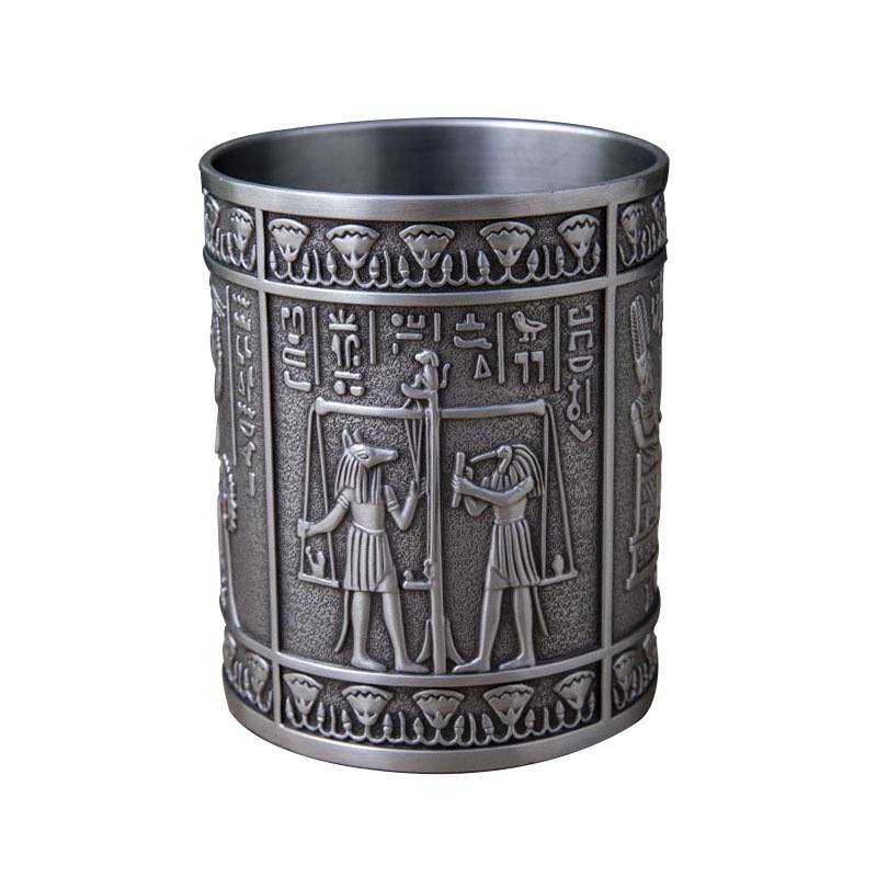 Creativo simple metal redondo Luz de lujo titular de la pluma caja de almacenamiento titular de la pluma de escritorio decoración regalo ins venta al por mayor