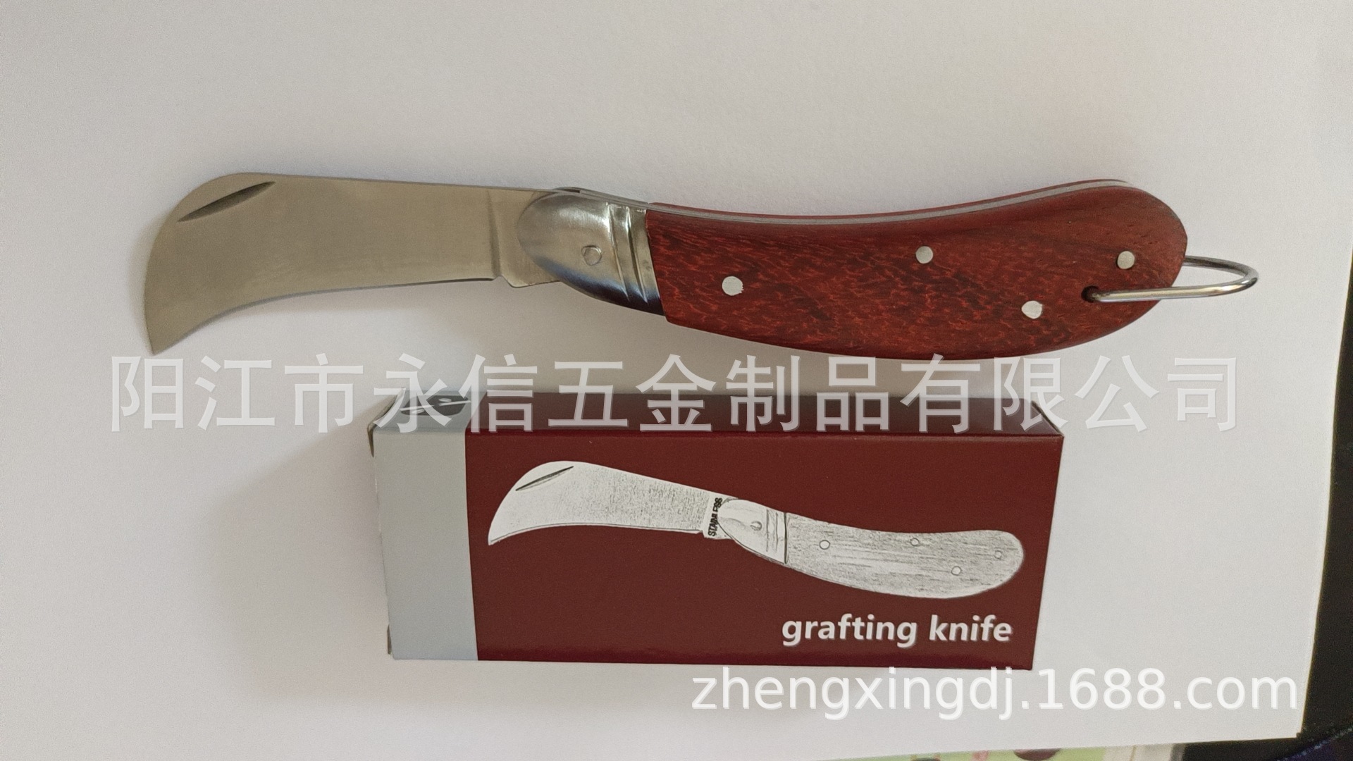 Cuchillo plegable de injerto para árboles y jardín, herramienta manual de acero