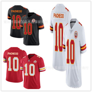 New Chief Chief Pacheco # 10 Short Sleeves # 15 Mahomes Embroidered Rugby