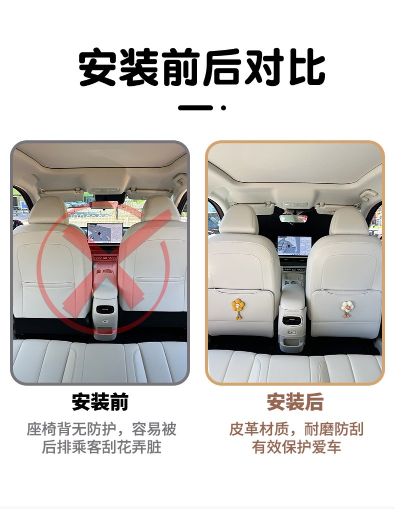 Great Wall Ora 5 car seat back anti-kick pad, child rear seat protector, anti-dirt protective rear seat mat for car use