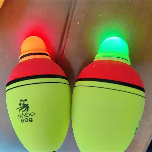 Electronic Color-Changing Luminous Float Eva Foam Two-Color Electronic Carp Float Big Belly Long-Distance Casting Float Fishing Gear Outdoor Fishing Float