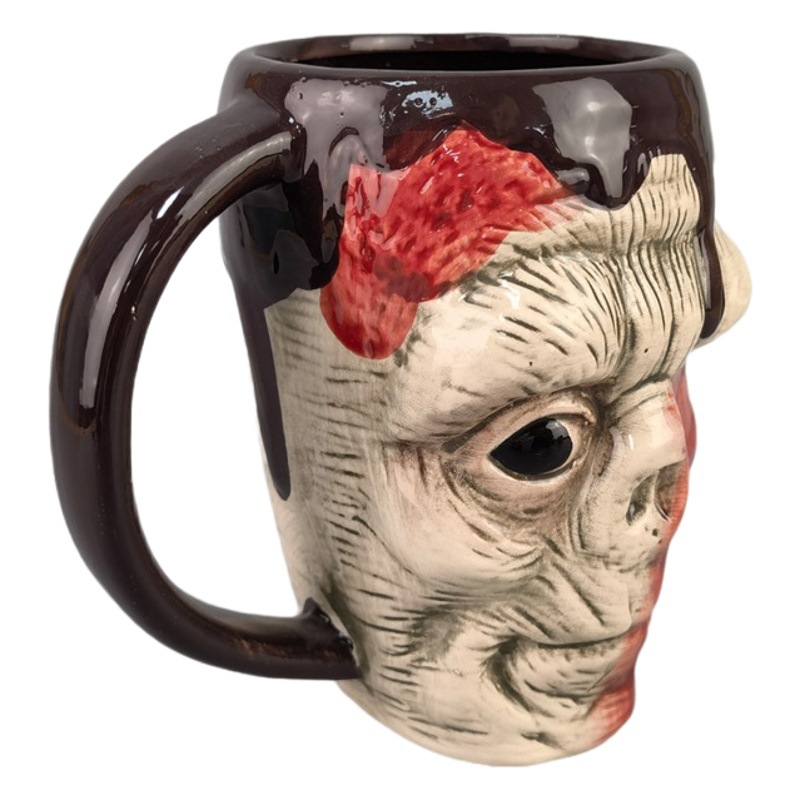 Taza de café de cerámica de Halloween cuidadosamente seleccionada, taza de té con calavera de un ojo, taza de festival de fantasmas piratas, Amazon transfronterizo