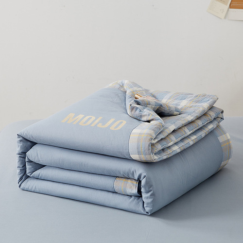 Cotton Summer Cool Bedding Air Conditioner Blanket Core Set for Spring and Autumn, Single or Double, Dormitory, Four-Piece Set for Students and Children, Machine Washable