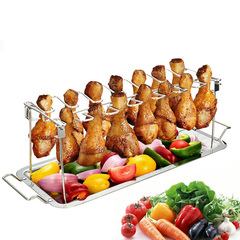 Meiguo stainless steel chicken barbecue grill, barbecue rack, chicken tray, barbecue drying rack, placement plate, barbecue practical