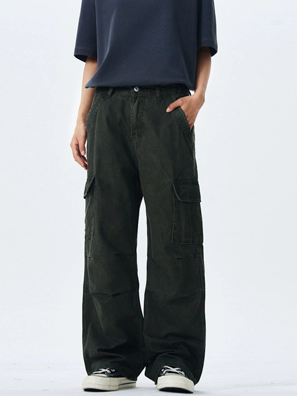 LKTMメンズアメリカ式高街ヴィンテージ水洗いして古い工装ズボンを作ります。