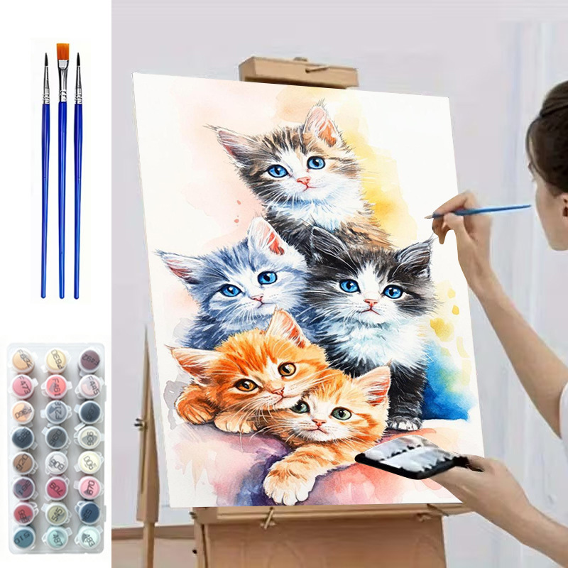 Ozon Miyazaki Jun pintura al óleo digital de verano DIY relleno manual de color curación con combinación de marcos interiores decoración de Sala de estar estilo INSI image 13