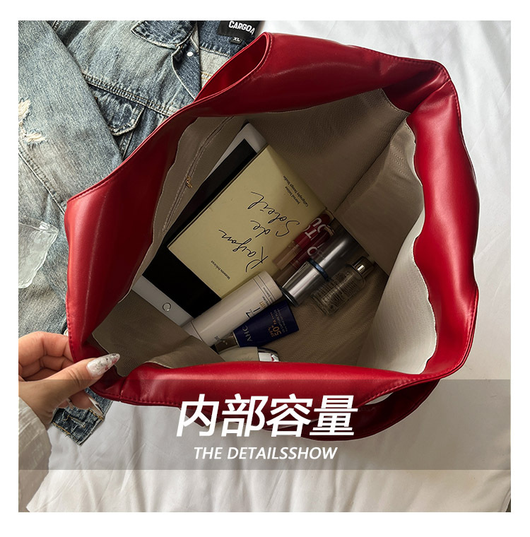 Large-capacity single-shoulder bag for women, 2025 new style, fashionable, casual and versatile tote bag, letter niche design handbag undefined