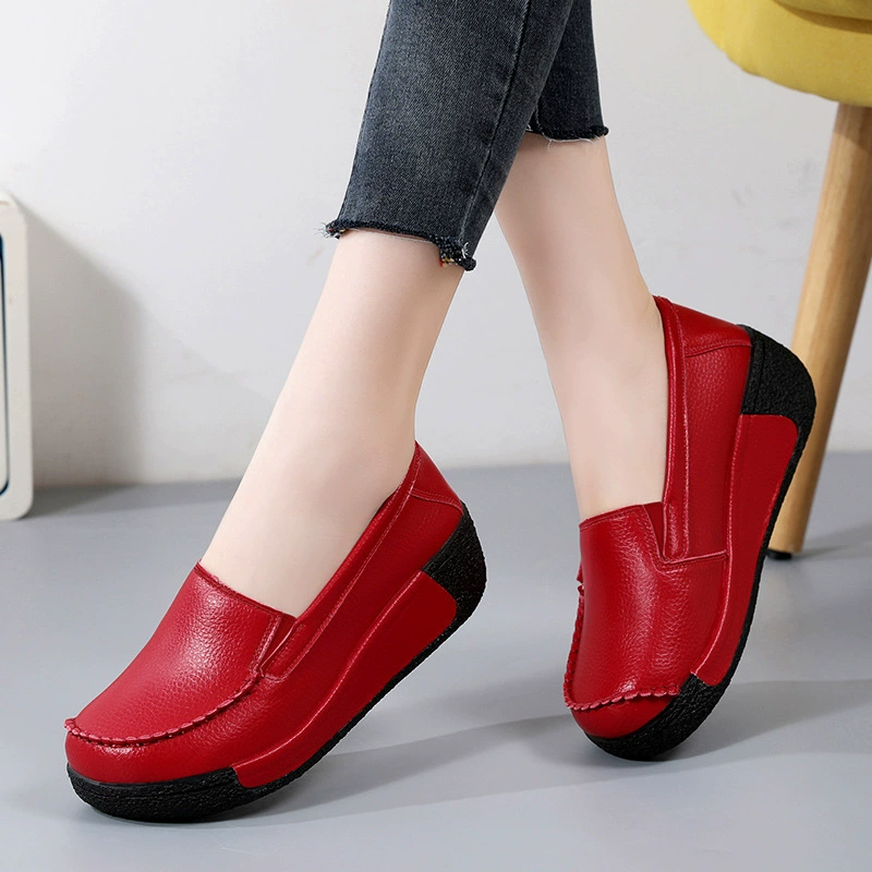 Осенние новые туфли из кекса на толстой подошве удобные и легкие