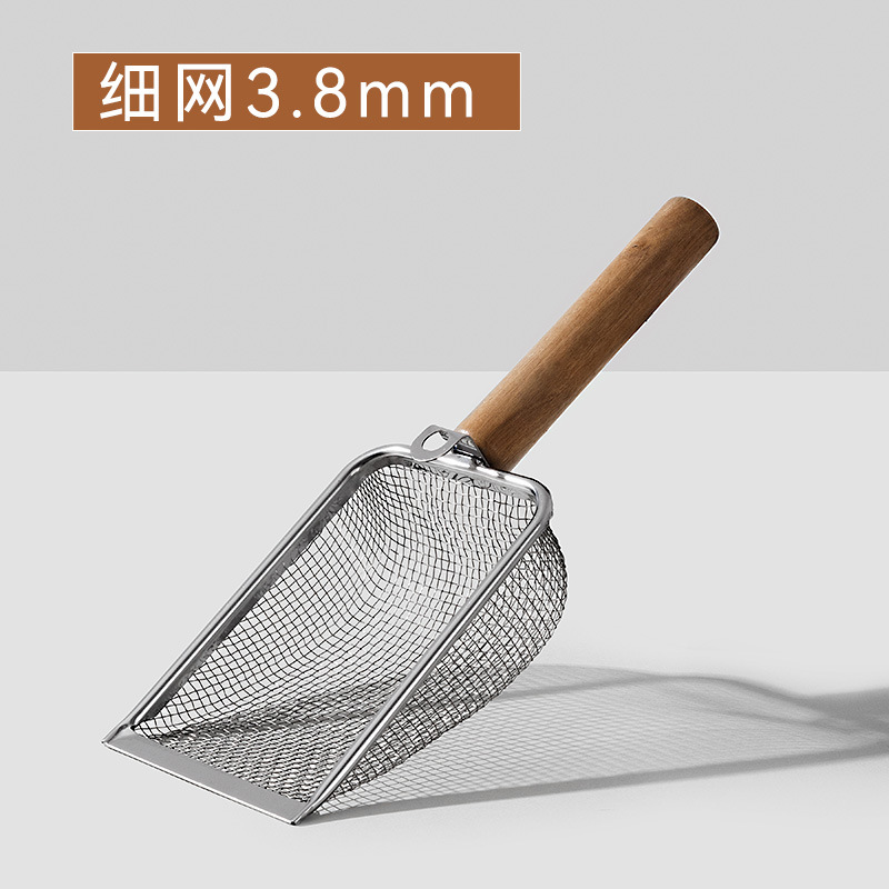 Inodoro para gatos de acero inoxidable pala de arena para gatos arena de tofu arena de bentonita arena para gatos poros finos pala de arena para gatos artículos de limpieza