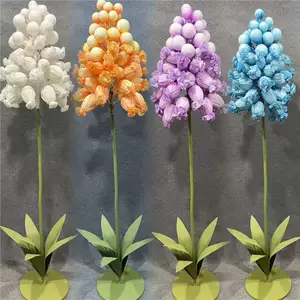 Настоящий большой цветок Hyacinth Flowe Foam шелк цветочный цветок свадебная сцена