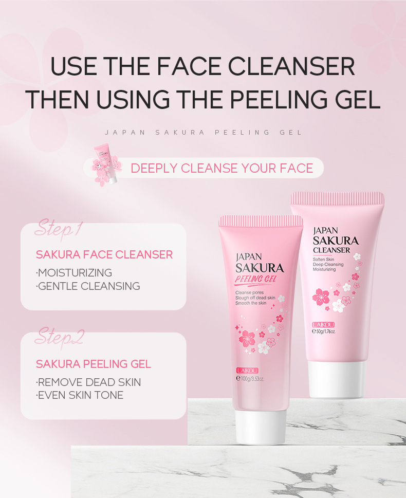 Cross-border LAIKOU Cherry Blossom 100g Body Exfoliating, Pore-cleansing, hydrating and moisturizing Skin care products Manufacturer wholesale undefined