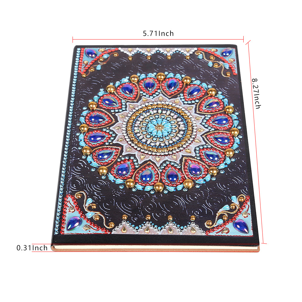 Pegatinas personalizadas para cuadernos con pintura de diamantes DIY, pinturas decorativas de diamantes hechas a mano, cuadernos con pintura de diamantes, pintura de diamantes completa.