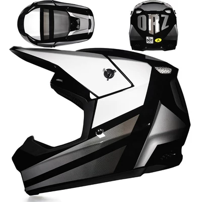 Motosiklet kaskı (dəbilqə) – Biking Downhill Full-Cover Helmet, All-Season - gray-stealth-s