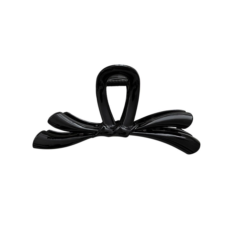 Заколка-клюв Hair claw, фуксия «краб» с бантом, асимметричная глянцевая акриловая, 11,5×4×4,5 см