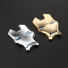 汽車個性3D立體金屬鋼鐵俠車標復仇者聯盟車貼改裝車身貼尾標裝飾