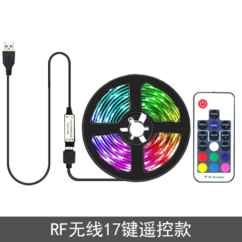 5V USB LED TV tira de luz de fondo 5050 RGB teléfono móvil APP Bluetooth música control de voz tira de luz epoxi