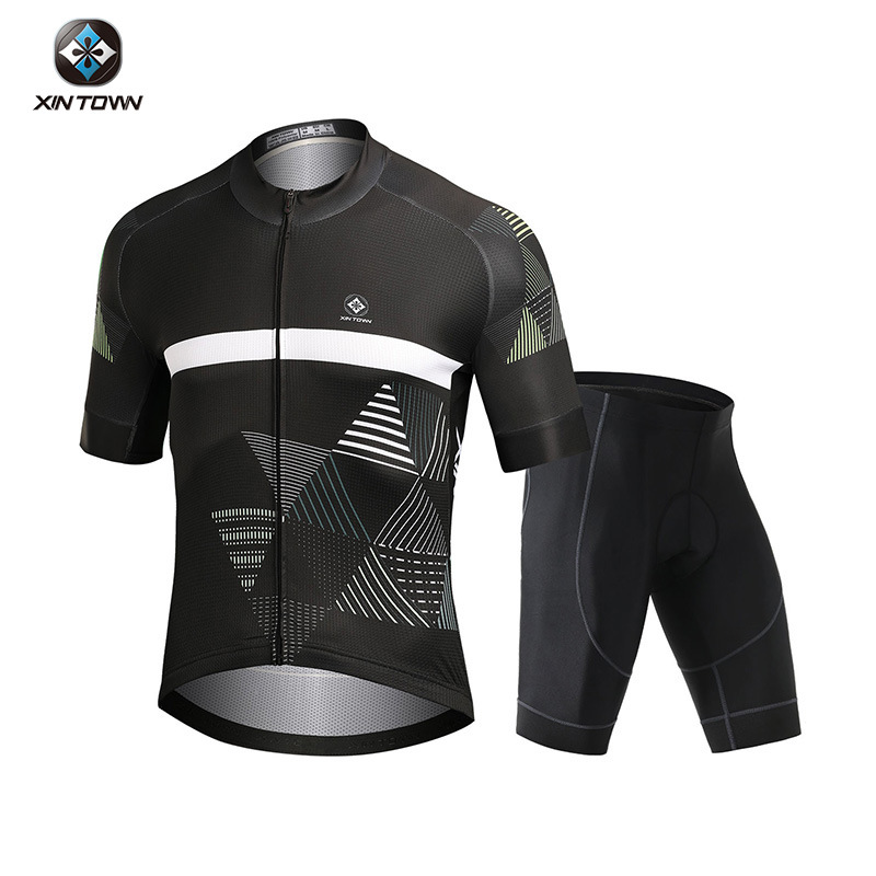 Outdoor cycling clothing wholesale mountain bike short sleeve shorts cycling clothing set for men and women summer air permeable fast drying