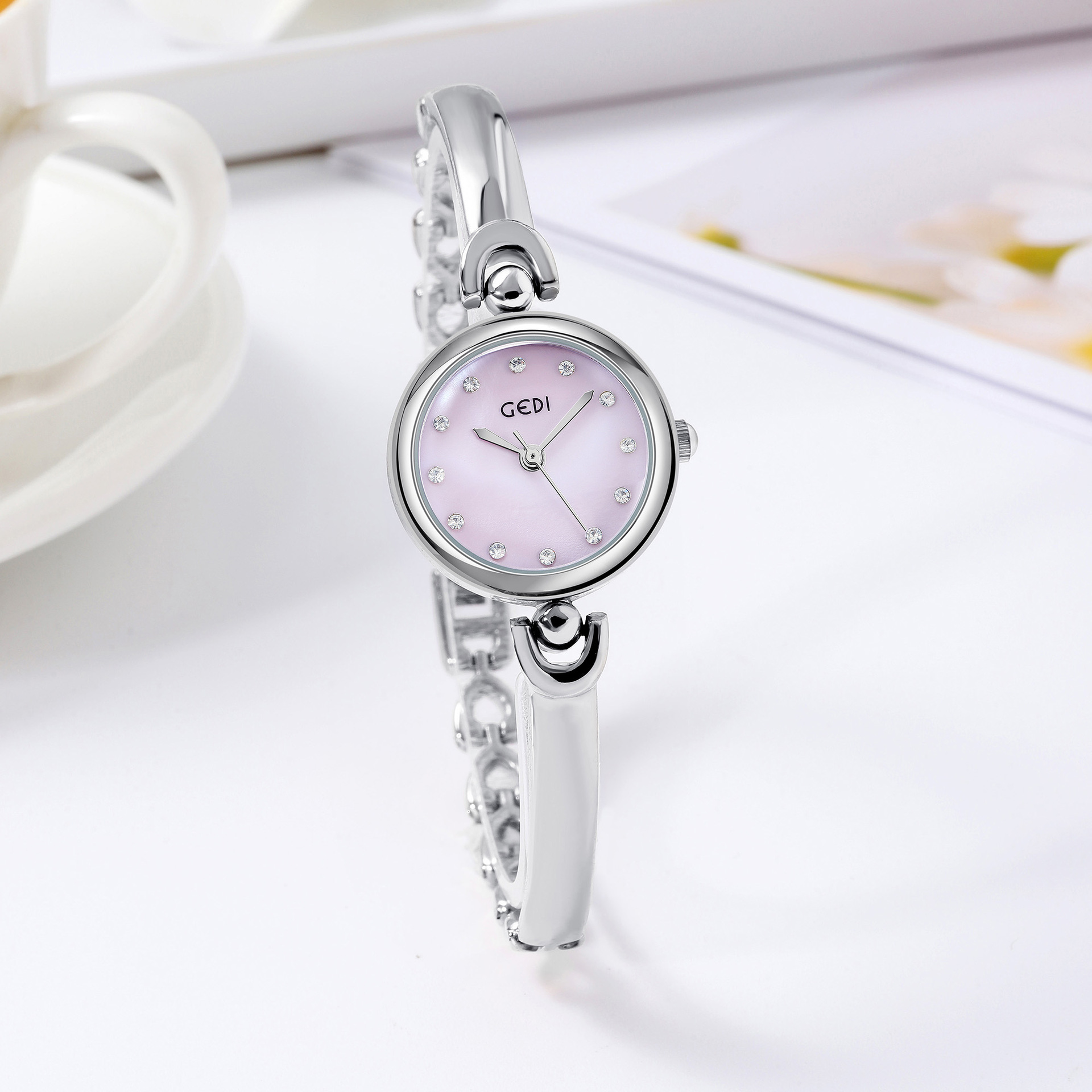 Goldie Ins Style Simple Design Small and Exquisite Round Dial Bracelet Watch Fashionable Korean Versatile Quartz Watch