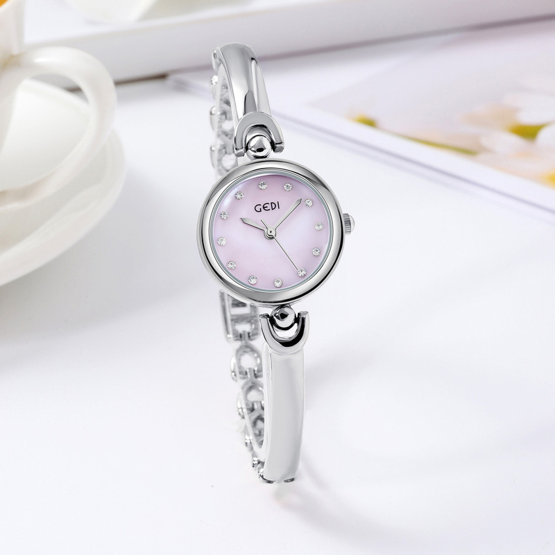 Goldie Ins Style Simple Design Small and Exquisite Round Dial Bracelet Watch Fashionable Korean Versatile Quartz Watch