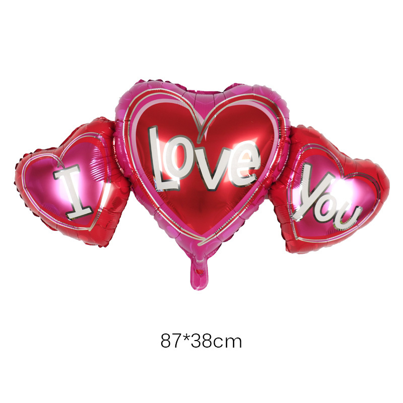 Valentine's Day Lips Heart Shape Aluminum Film Date Balloons display picture 3