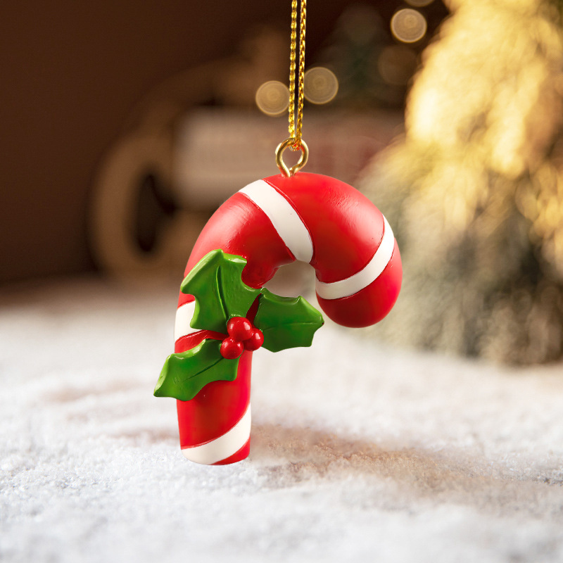  new Christmas resin elderly snowman elk Pancake Man Christmas pendant hanging small ornaments decorations