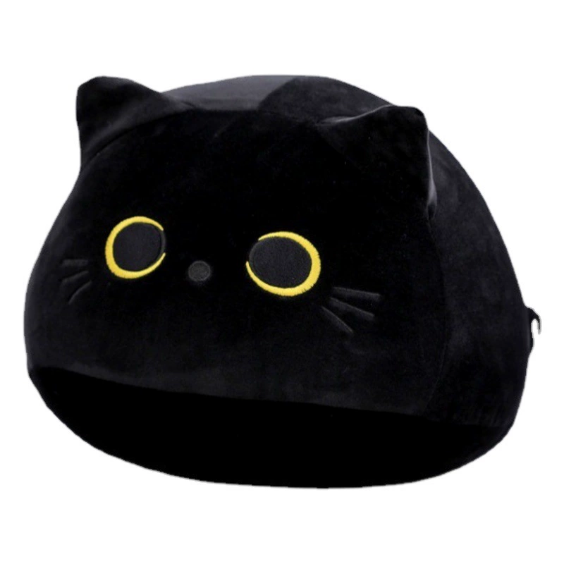 Мультфильм Черный Кот Кукла Животное Девушка Общежитие Спящая Плюшевая Игрушка Подушка Офис Дом Диван Подушка