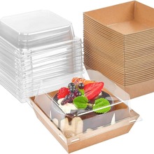 三明治包装盒长方形天地盖纸塑盒子泡芙西点蛋糕盒肉松小贝打包盒