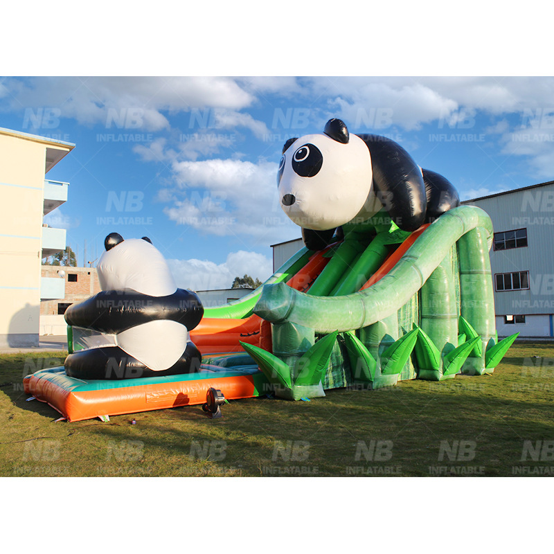 Gran castillo inflable trampolín panda grueso PVC trampolín