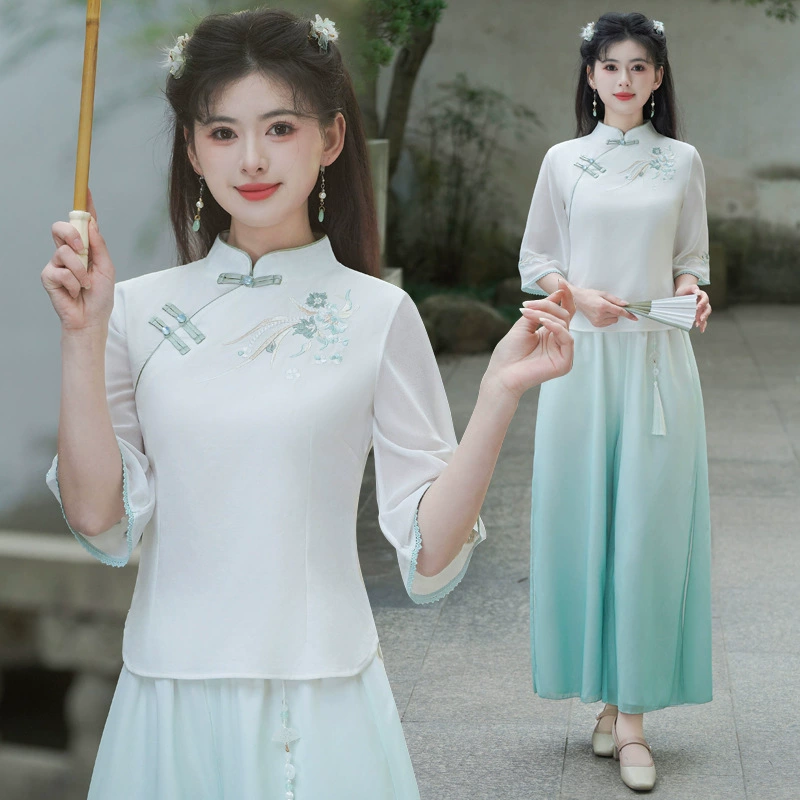 2025 весна и лето новый китайский стиль вышитый китайский стиль