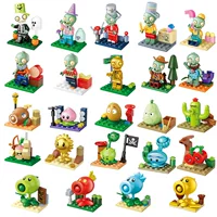 Оригинальные Plants vs. Zombies, игрушка, конструктор, деревянный человек, мини-фигурки, набор, мелкие детали