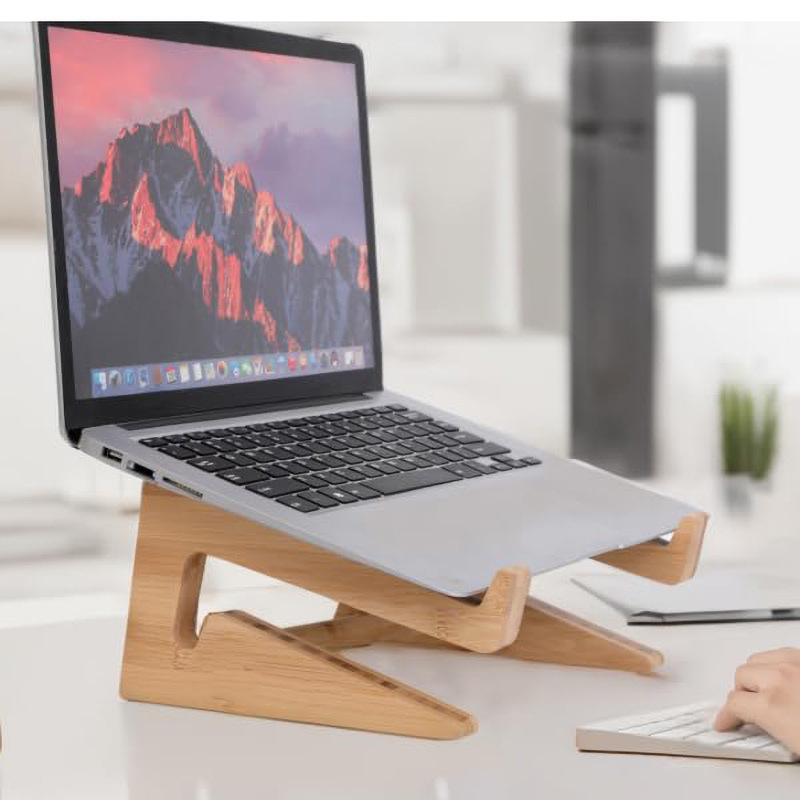 Bamboo desktop laptop stand, dual-use storage rack, keyboard tray, office computer expansion base Bamboo desktop laptop stand, dual-use storage rack, keyboard tray, office computer expansion base