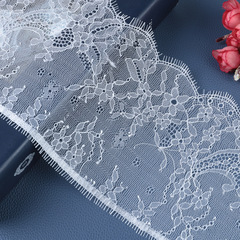 Eyelash lace trim, non-stretch nylon silk lace trim, white hollowed-out floral lace trim accessories