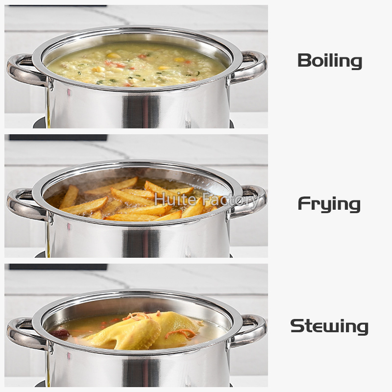 复底不锈钢10pcs宽边锅锅具套装炊具锅一套锅烹饪锅cookingpot|undefined