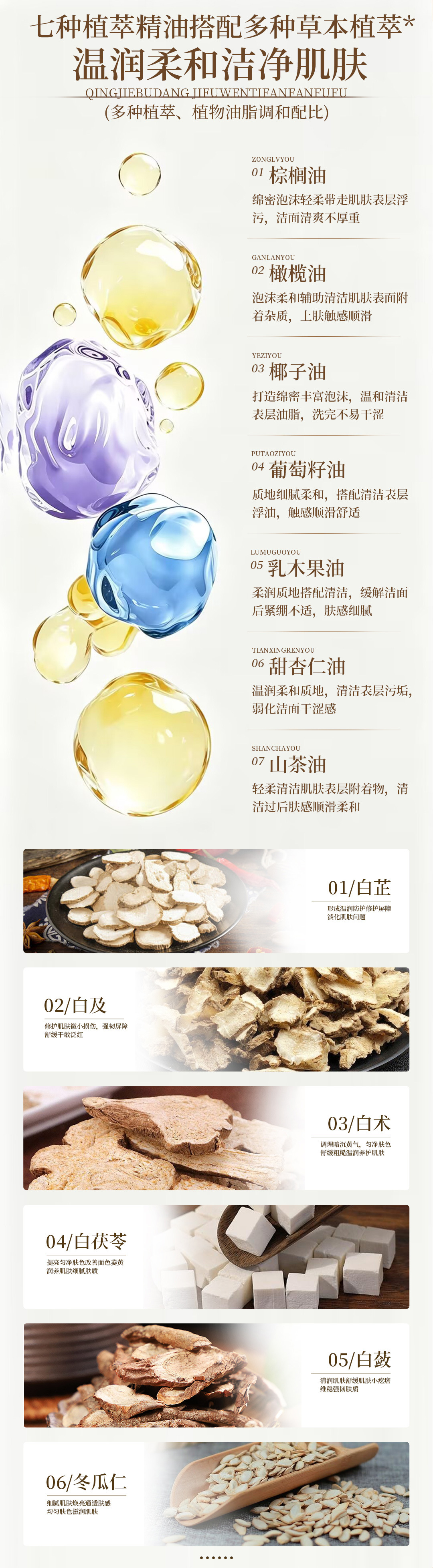 Yu Zhu Seven White Herbal Soap 75g Gentle Cleansing Bar for Oily Skin in use