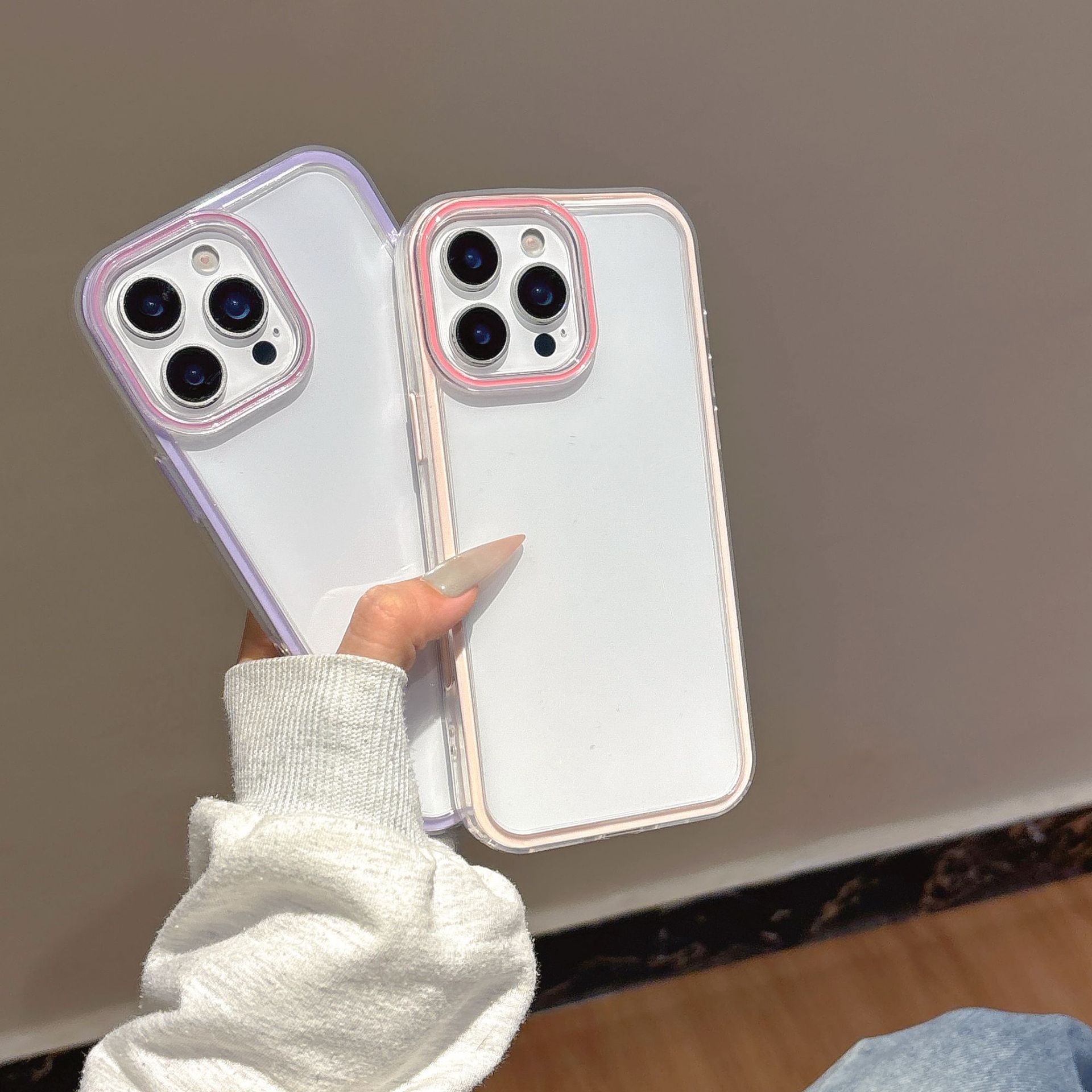 Grooved Acrylic Phone Case With Resin For Iphone 16 Pro Max_voghion.com