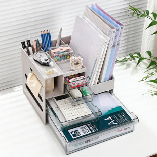 Desktop File Storage Rack A4 Paper Layered Storage Box Office Desk File Storage Rack Drawer Storage Box